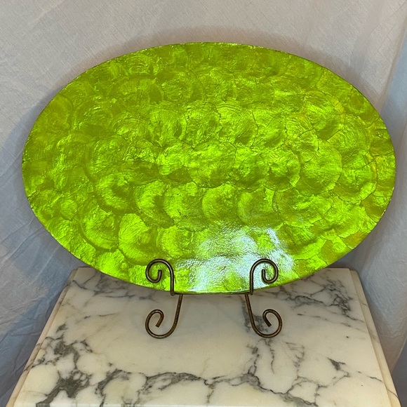 Decorative handmade oval serving tray - Picture 1 of 2